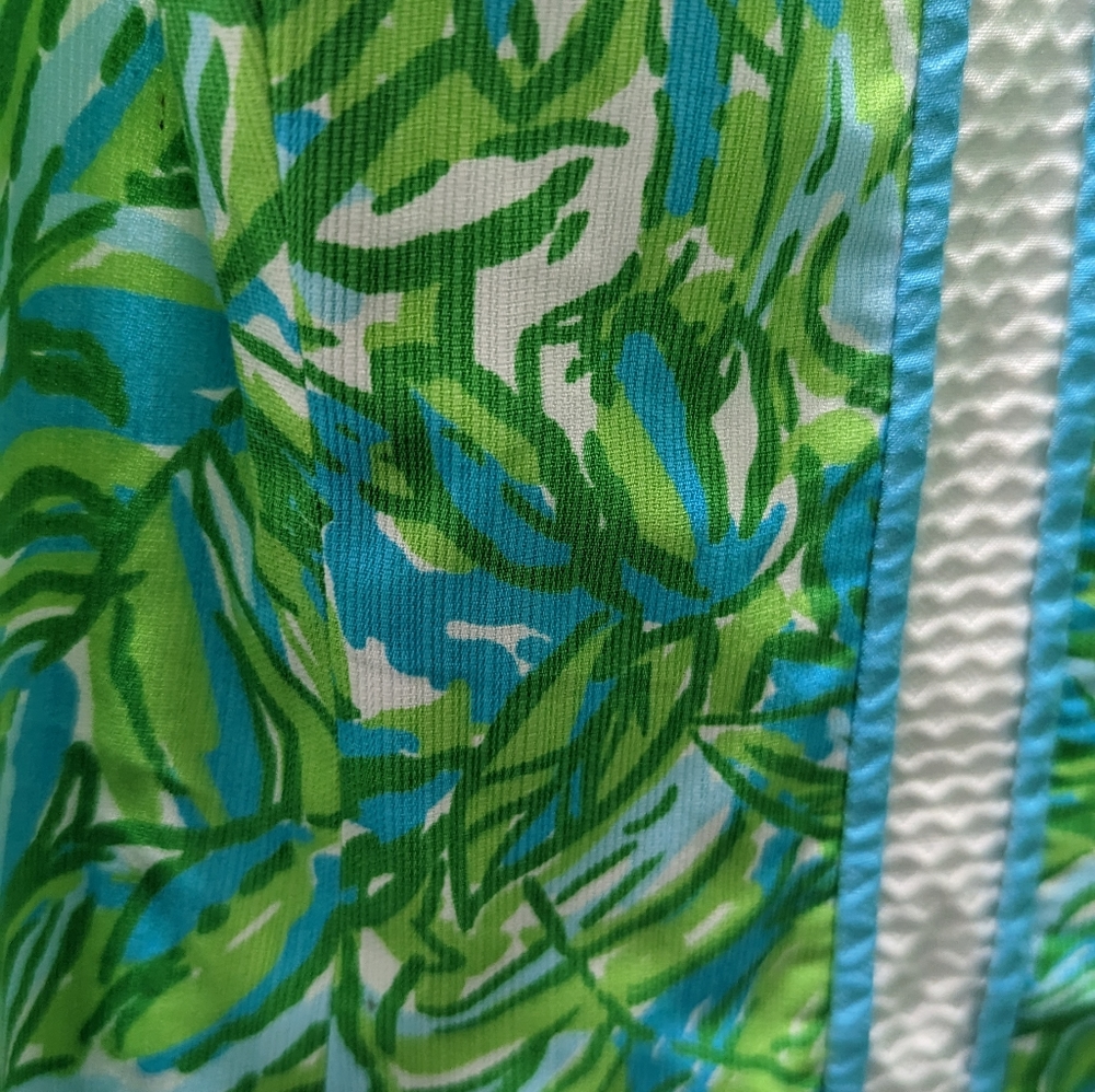 Lilly Pulitzer green  Blue sleeveless shift dress like new size 4 - Picture 5 of 7